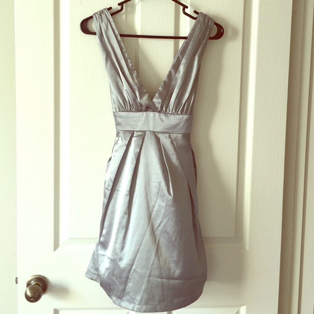 Metallic Silver Dress